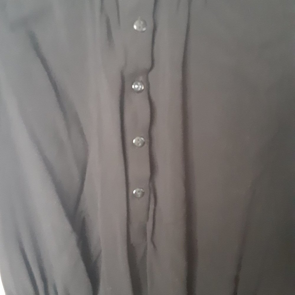 "C"  Size Medium Black Blousy Top Dress - Picture 2 of 4